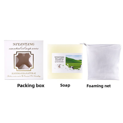 Goat Milk Essential Oil Soap Cleansing Bath Soap Gentle Cleansing Mite Removal Face Soap Nourishing Whitening Skin Care Handmade Soap