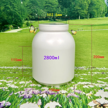 HDPE Whey Protein Powder Bottles - 1lb to 5lb Wide Mouth Storage Jars