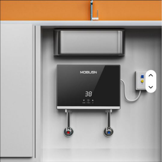 Small Wall-Mounted Plastic Instant Electric Water Heater with Thermostat and LED Digital Display for Home Use