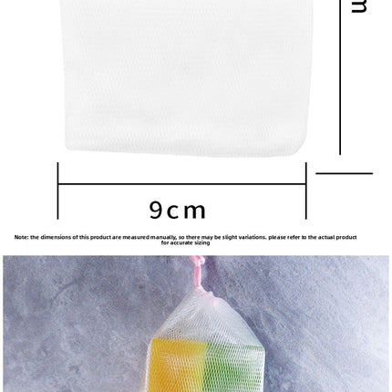 Manufacturer Supply 15*10cm Handmade Soap Foaming Net Facial Soap Foaming Net Double Layer with Rope Can Be Hanged