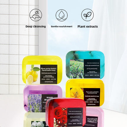 Manufacturer Wholesale Plant Refreshing Oil Control Handmade Soap Bath Cleansing Soap Cleansing Face Soap Essential Oil Soap