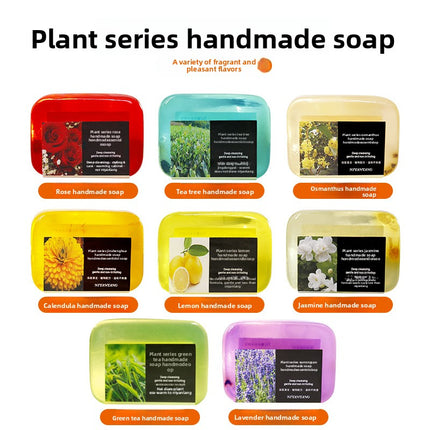 Manufacturer Wholesale Plant Refreshing Oil Control Handmade Soap Bath Cleansing Soap Cleansing Face Soap Essential Oil Soap