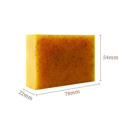 Cross-Border Foreign Trade European and American Style Scrub Particles Kojic Acid Turmeric Lemon Essential Oil Handmade Soap Bath Face Wash Handmade Soap