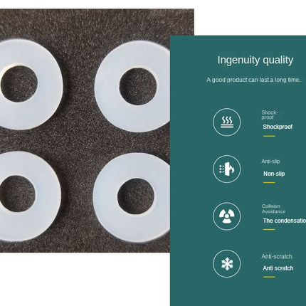Food Grade Silicone Gaskets - Self-Adhesive Clear Non-Slip Rubber Feet