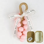 25 Light Pink Grape Soaps + Gift Box (Macaron) Without Bow