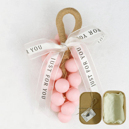 Custom Crystal Grape Soap Handmade DIY Gemstone Transparent Grape Cluster Handmade Soap Gift Box Imitation Grape Scented Soap