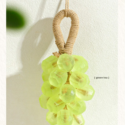 Custom Crystal Grape Soap Handmade DIY Gemstone Transparent Grape Cluster Handmade Soap Gift Box Imitation Grape Scented Soap