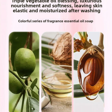 Kasha Da Style Colorful Fragrance Handmade Soap Large Bar Cut Gift Soap Bath Face Wash Essential Oil Soap