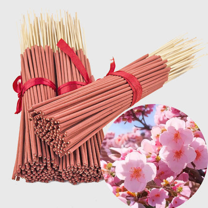 Pink Japanese Cherry Blossom Incense 22cm Bamboo Stick Incense