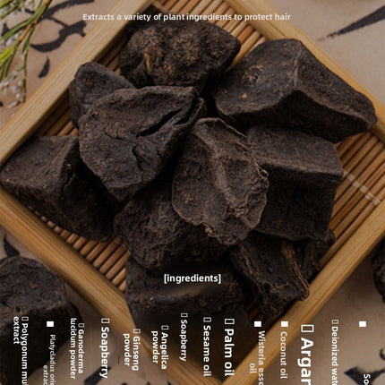 Polygonum Multiflorum and Platycladus Arborvitae Leaf Shampoo Soap Herbal Hair Care Amino Acid Handmade Soap Anti-Dandruff Shampoo Bar Essential Oil Soap Hair Washing Soap