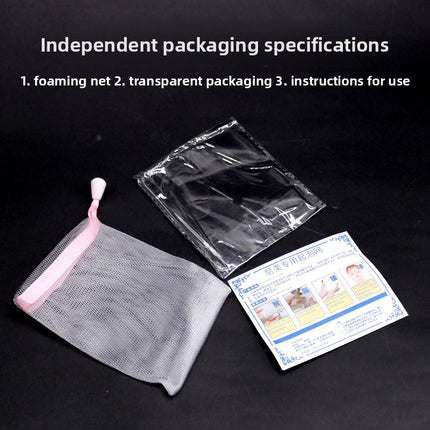 Manufacturer Supply 15*10cm Handmade Soap Foaming Net Facial Soap Foaming Net Double Layer with Rope Can Be Hanged