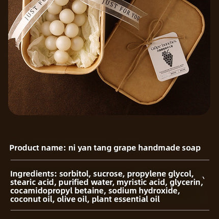 Pearl Grape Soap Imitation Pearl Grape Soap Bath Hand Soap Gift Box Handmade Grape Soap