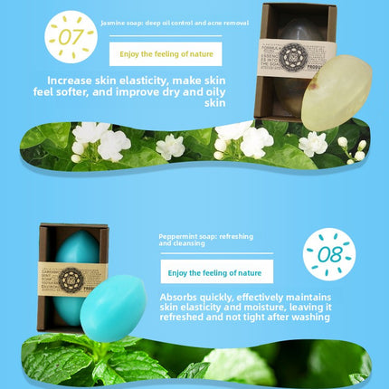 [Thailand Same Style] Rose Bath Essential Oil Soap Anti-Mite Milk Soap Oil Control Cleansing Handmade Soap