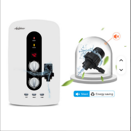 ODM built-in water pump tankless bathroom instant electric water heater with 30W mini booster pump