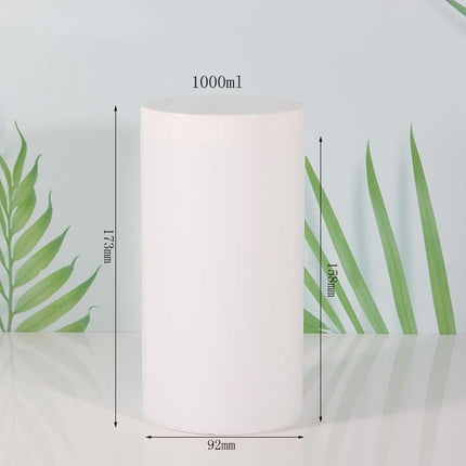 HDPE White Plastic Jars - 500ml/750ml/1000ml Food Grade Powder Storage