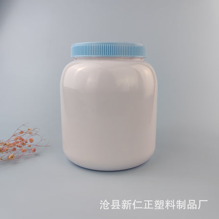 1000ml White HDPE Plastic Jar - 500g Powder Storage for Protein & Milk