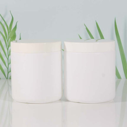 HDPE White Plastic Jars - 500ml/750ml/1000ml Food Grade Powder Storage