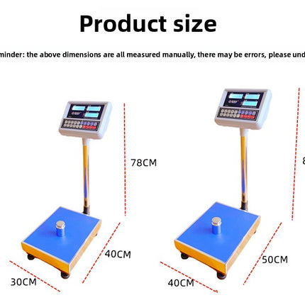 High Precision Digital Counting Scale - 100kg-300kg Industrial Bench Scale