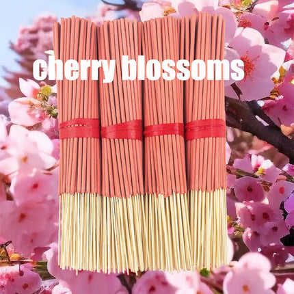 Pink Japanese Cherry Blossom Incense 22cm Bamboo Stick Incense