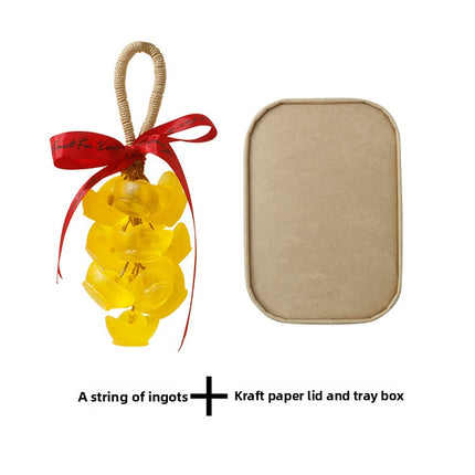 Ingot Soap Creative Handmade Gold Ingot Crystal Grape Soap Hand Washing Bathing Plant Essential Oil Ingot Fragrance Soap String