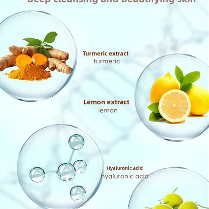 Cross-Border Foreign Trade European and American Style Scrub Particles Kojic Acid Turmeric Lemon Essential Oil Handmade Soap Bath Face Wash Handmade Soap