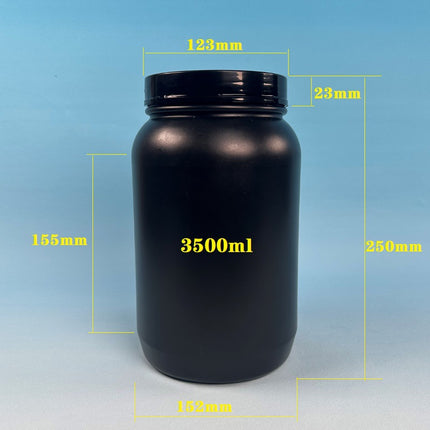 HDPE Whey Protein Powder Bottles - 1lb to 5lb Wide Mouth Storage Jars