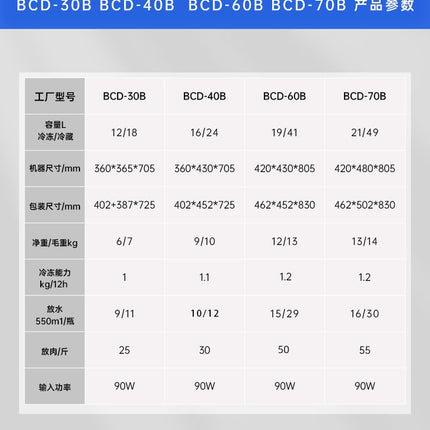 MG small refrigerator double door double temperature small