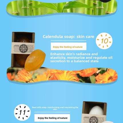[Thailand Same Style] Rose Bath Essential Oil Soap Anti-Mite Milk Soap Oil Control Cleansing Handmade Soap