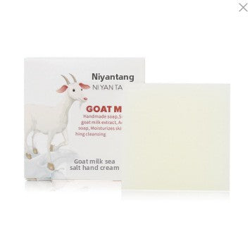 Goat Milk Silk Drawing Soap Sea Salt Handmade Soap Cleansing Bath Essential Oil Soap Children's Bath Soap One Piece Dropshipping
