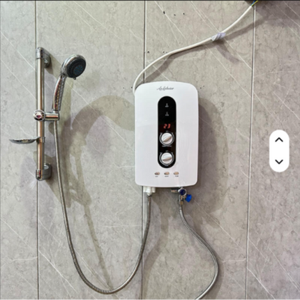 ODM built-in water pump tankless bathroom instant electric water heater with 30W mini booster pump