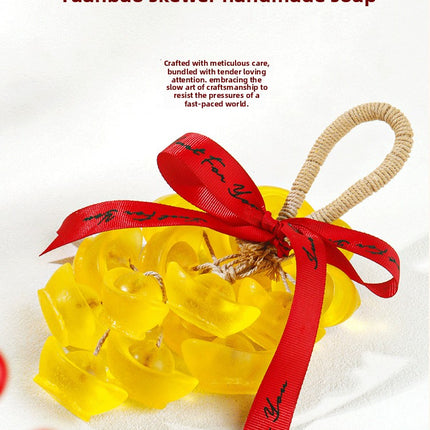 Ingot Soap Creative Handmade Gold Ingot Crystal Grape Soap Hand Washing Bathing Plant Essential Oil Ingot Fragrance Soap String