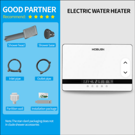 8.5kW horizontal smart inverter instant water heater heats water in 3 to 5 seconds