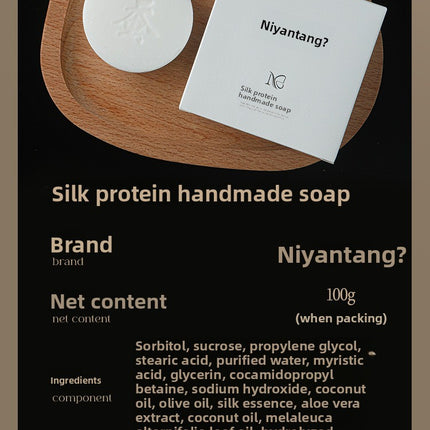 Niyantang Handmade Goat Milk Soap Round Silk Protein Essential Oil Soap for Face and Body Bathing