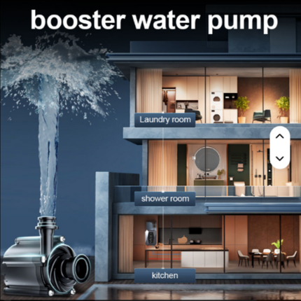 High-power 5500W electric water heater with knob, tankless instant shower heater, with hotel bathroom flow detection