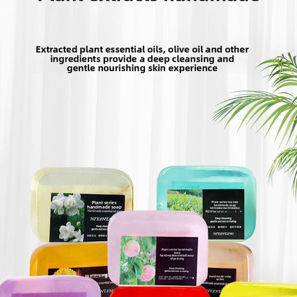 Manufacturer Wholesale Plant Refreshing Oil Control Handmade Soap Bath Cleansing Soap Cleansing Face Soap Essential Oil Soap