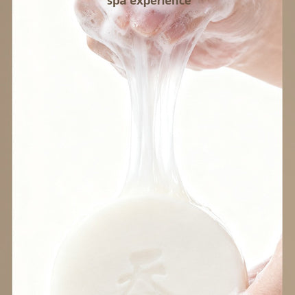 Niyantang Handmade Goat Milk Soap Round Silk Protein Essential Oil Soap for Face and Body Bathing