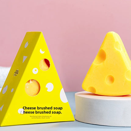 Niyantang Cheese Soap TikTok Same Style Bath and Face Soap Refreshing Oil Control Handmade Soap Cute Shaped Soap Wholesale