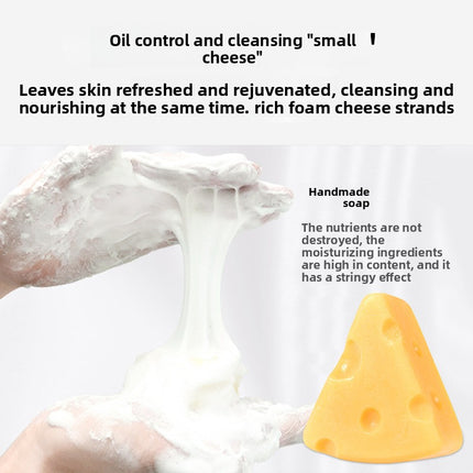 Niyantang Cheese Soap TikTok Same Style Bath and Face Soap Refreshing Oil Control Handmade Soap Cute Shaped Soap Wholesale