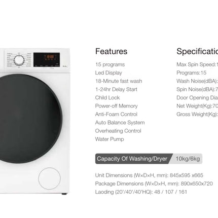 Galanz Washer&Dryer All in One Combo