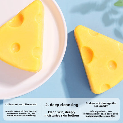Niyantang Cheese Soap TikTok Same Style Bath and Face Soap Refreshing Oil Control Handmade Soap Cute Shaped Soap Wholesale