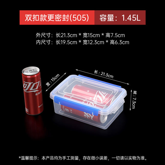 Rectangular Airtight Food Storage Containers - Food Grade Thickened Plastic Fridge Organizer