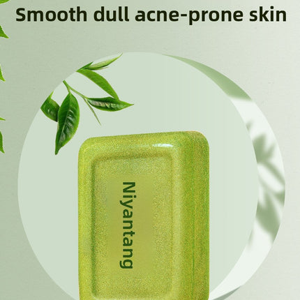 Manufacturer Wholesale Tea Tree Essential Oil Soap Mite Removal Handmade Soap Facial Cleansing Bathing Makeup Removal Unisex Gold Powder Face Soap