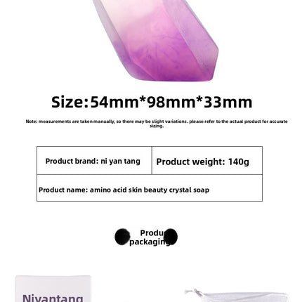 Niyantang Hyaluronic Acid Niacinamide Amino Acid Anti-Mite Soap Moisturizing Nourishing Brightening Facial Soap Face Wash Essential Oil Soap