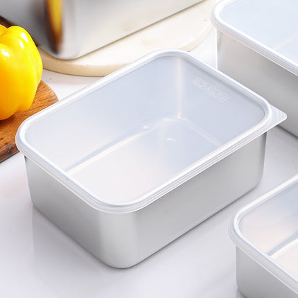 316 Stainless Steel Food Storage Containers with Lids - Food Grade Fridge Organizer, Leak-Proof