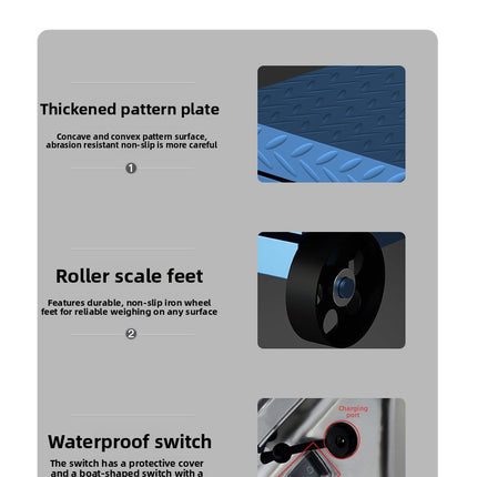 100kg-1000kg Industrial Platform Scale - Mobile Digital Floor Scale