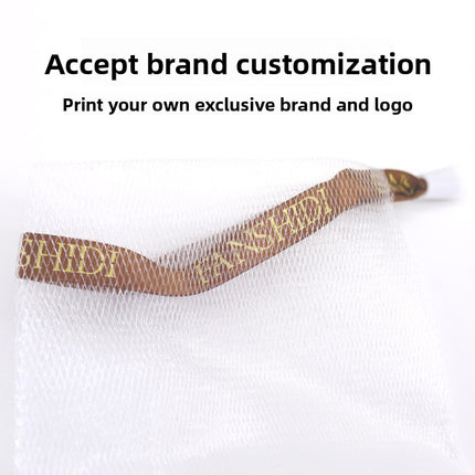 Manufacturer Supply 15*10cm Handmade Soap Foaming Net Facial Soap Foaming Net Double Layer with Rope Can Be Hanged