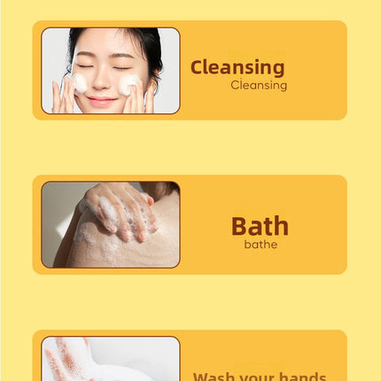 Cross-Border Foreign Trade European and American Style Scrub Particles Kojic Acid Turmeric Lemon Essential Oil Handmade Soap Bath Face Wash Handmade Soap