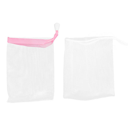 Manufacturer Supply 15*10cm Handmade Soap Foaming Net Facial Soap Foaming Net Double Layer with Rope Can Be Hanged
