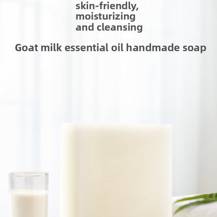 Goat Milk Essential Oil Soap Cleansing Bath Soap Gentle Cleansing Mite Removal Face Soap Nourishing Whitening Skin Care Handmade Soap