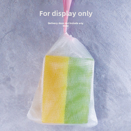 Manufacturer Supply 15*10cm Handmade Soap Foaming Net Facial Soap Foaming Net Double Layer with Rope Can Be Hanged